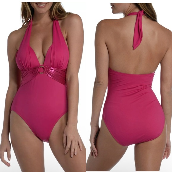Mynah Magenta One Piece Swimsuit Barbiecore Pink Small Bathingsuit Bathing Suit - Picture 11 of 11